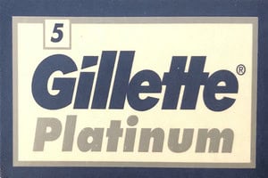 GILLETTE PLATINUM (Laser Marking) DE Blades, tuck of 5 blades