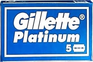 GILLETTE PLATINUM (NEW from China) DE Blades, tuck of 5 blades